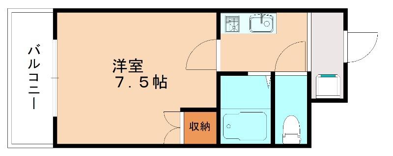 オリエンタル小倉南壱番館(1K/2階)の間取り写真