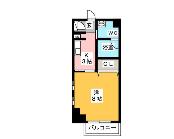 TRUST VALUE麻布十番(1K/7階)の間取り写真