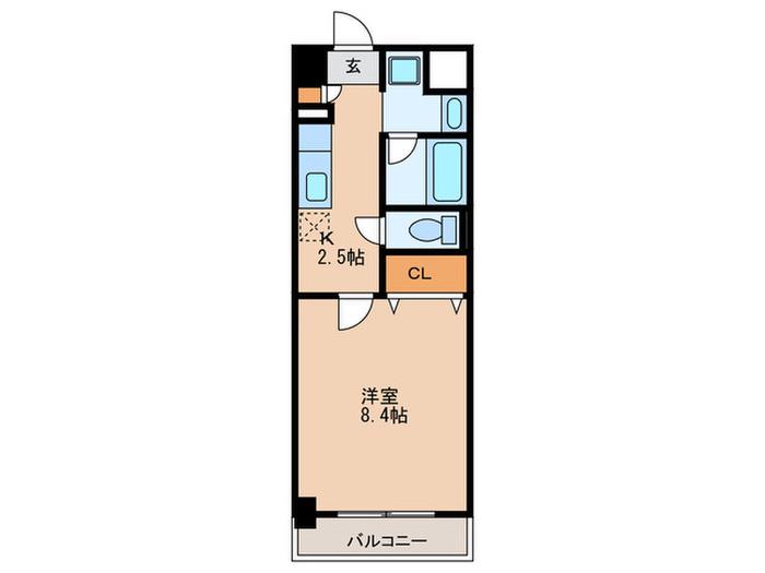 JUMEAUX HONNETETE(1K/4階)の間取り写真