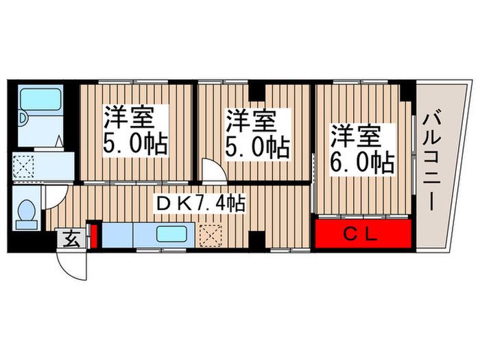 KODAガーデン(3DK/2階)の間取り写真