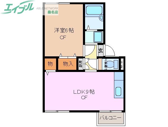 ハイマートメゾン(1LDK/2階)の間取り写真
