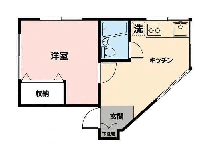リバーブリーズ(1K/2階)の間取り写真