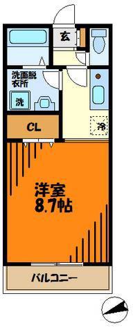 ピアンタ日吉弐番館(1K/2階)の間取り写真