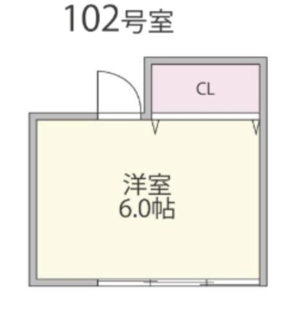ブルーテラス(ワンルーム/1階)の間取り写真
