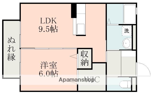 アンソレイユ(1LDK/1階)の間取り写真