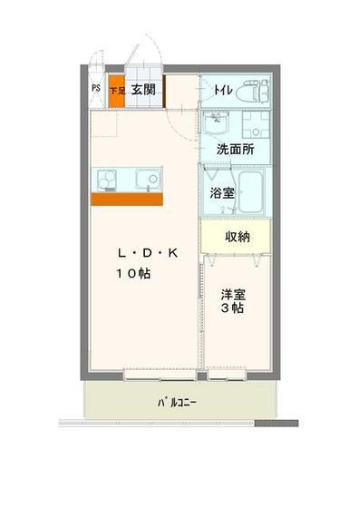 LA VISTA KOSUGI (1LDK/3階)の間取り写真