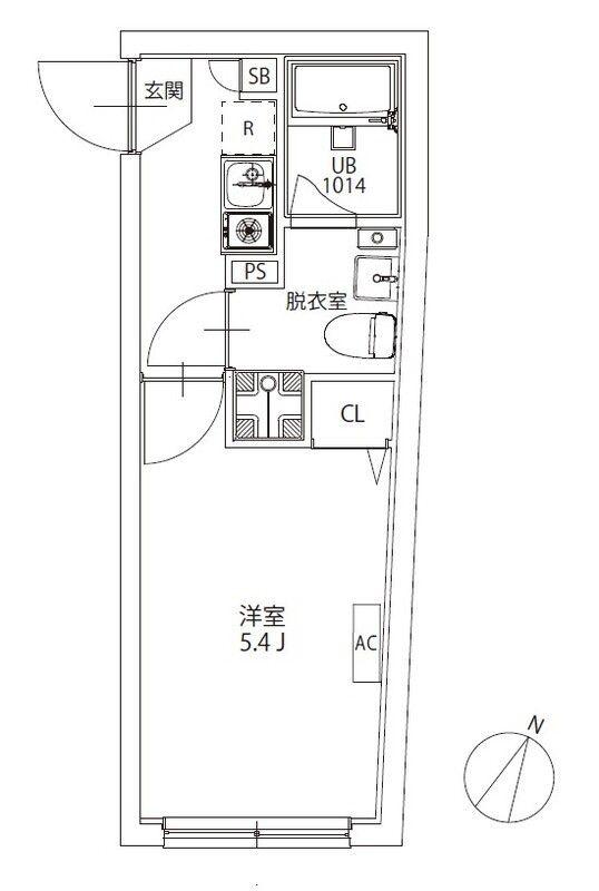 CITY WALK北赤羽(1K/2階)の間取り写真