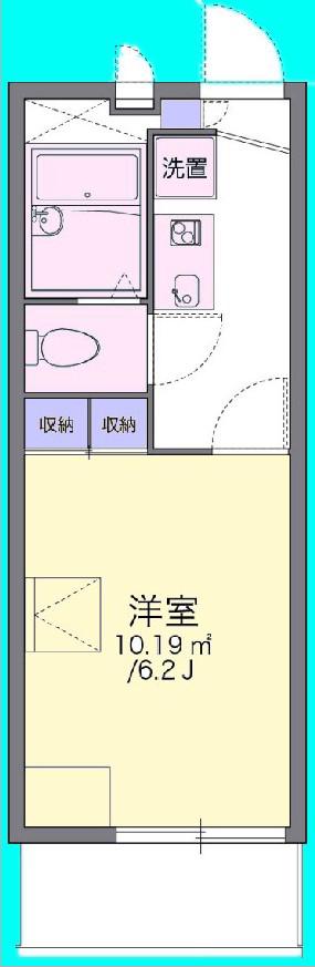 パールアケノ第3(1K/3階)の間取り写真
