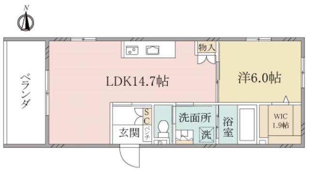 ヘーベルヴィレッジお花茶屋たからまちVILLAGE(1LDK/3階)の間取り写真