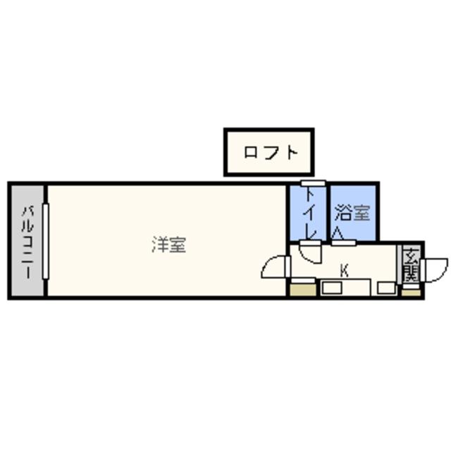 エール博多(1K/5階)の間取り写真