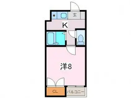 ロビンソンプレイス(1K/3階)の間取り写真