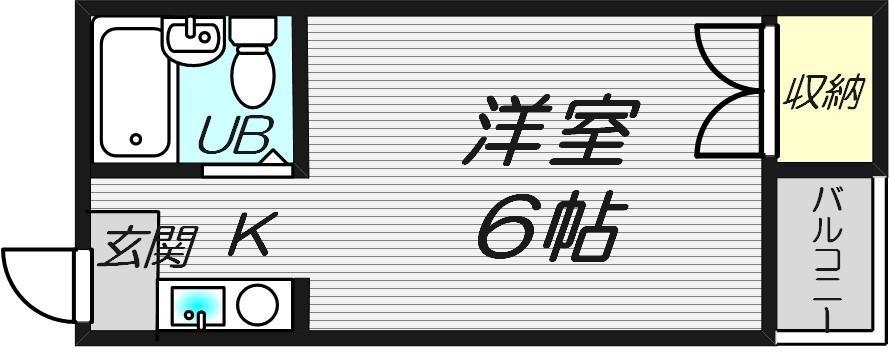 ハイツミスミ(ワンルーム/5階)の間取り写真