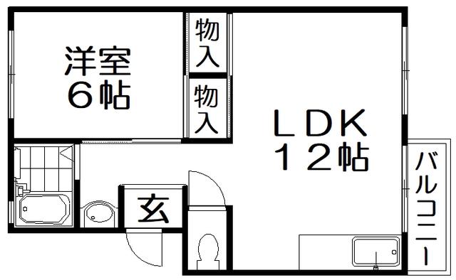 志智マンション(1LDK/1階)の間取り写真