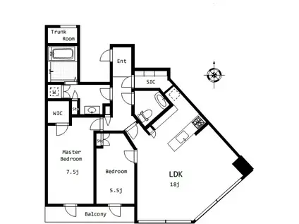 パークコート渋谷 ザ タワー(2LDK/11階)の間取り写真