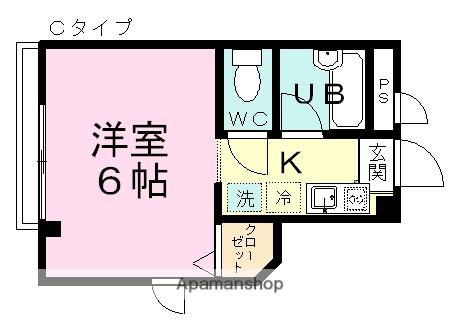 日本こうこくビル(1K/4階)の間取り写真