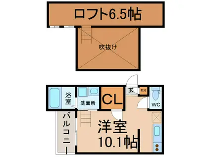 エルフパパ小本(1K/1階)の間取り写真