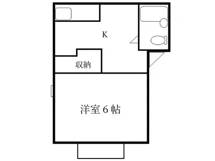 アーバンドエル(1K/1階)の間取り写真