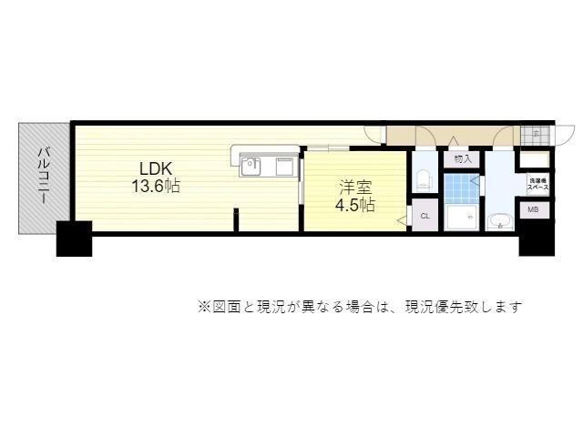 BLD. YUWA(1LDK/3階)の間取り写真