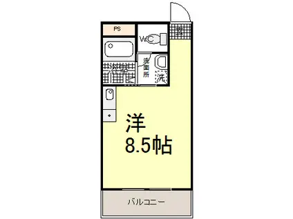 エコハイツ高砂駅前(ワンルーム/2階)の間取り写真