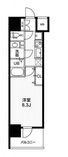 N-STAGE八王子(1K/15階)の間取り写真