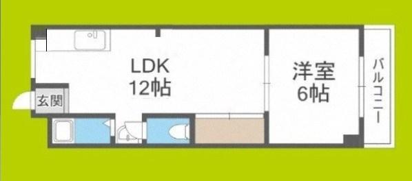 和ハイツIII(1LDK/3階)の間取り写真