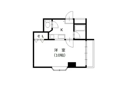 ノーブルハイツ(1K/3階)の間取り写真