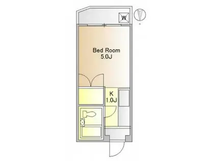 メイプルハイツ(1K/3階)の間取り写真