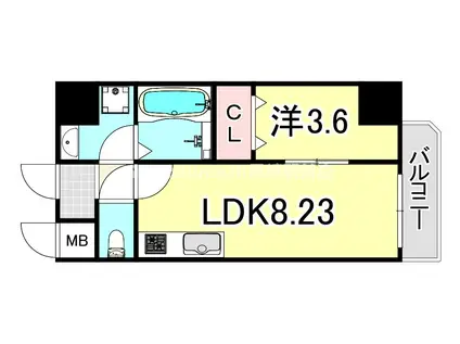 MAISON PREMIER VI(1LDK/9階)の間取り写真