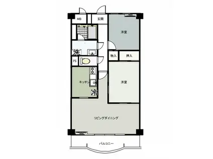 アモ末広(2LDK/1階)の間取り写真