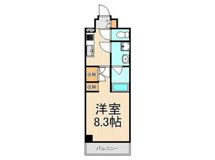マキシヴ西新井(1K/2階)の間取り写真