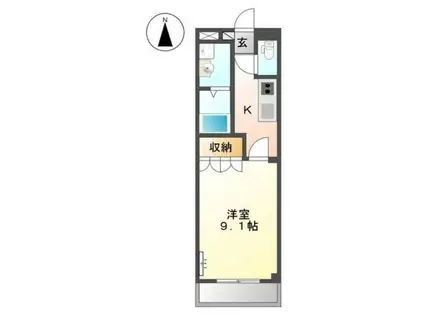 リッチ&フォース(1K/2階)の間取り写真