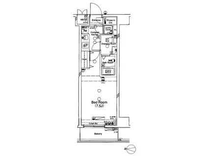 シンシアフォーディ三軒茶屋(1K/6階)の間取り写真