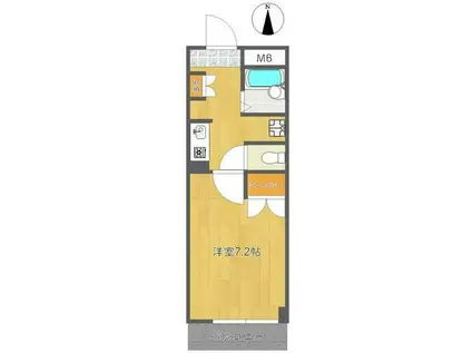 オリバー(1K/2階)の間取り写真