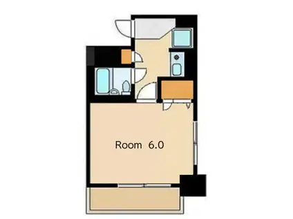 クレスト21(1K/4階)の間取り写真