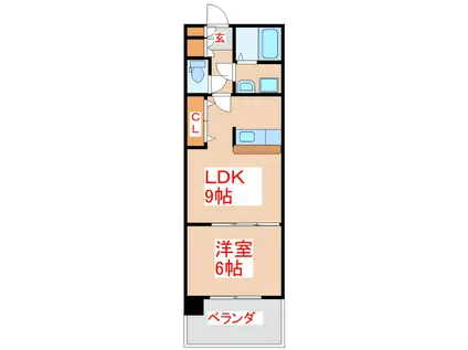 AHKUTY東谷山II(1LDK/7階)の間取り写真