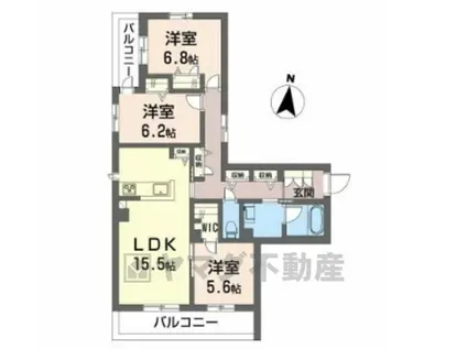 シャーメゾン バードヒルズ(3LDK/2階)の間取り写真