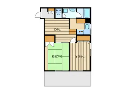 サイハイツ(2DK/1階)の間取り写真