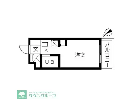 グルックハイム稲毛(ワンルーム/2階)の間取り写真