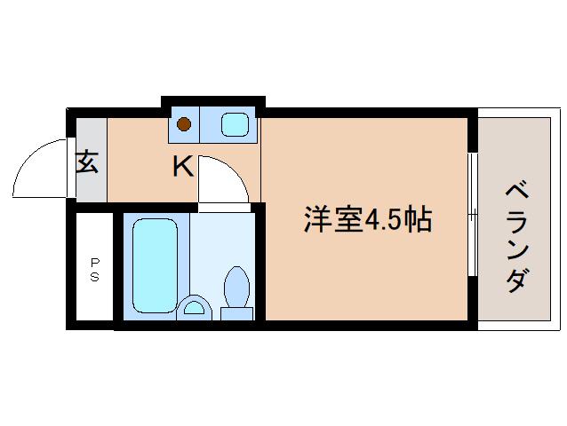 フォレスト高畑マンション(ワンルーム/2階)の間取り写真