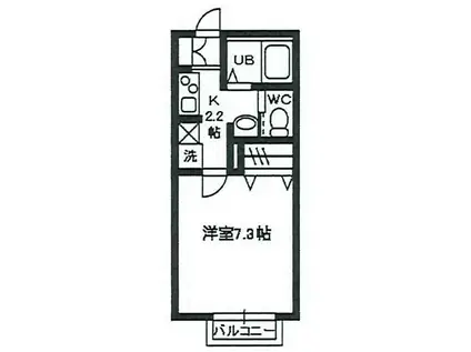 シエスタ八潮(1K/1階)の間取り写真
