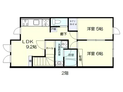 ソラーナ(2LDK/2階)の間取り写真