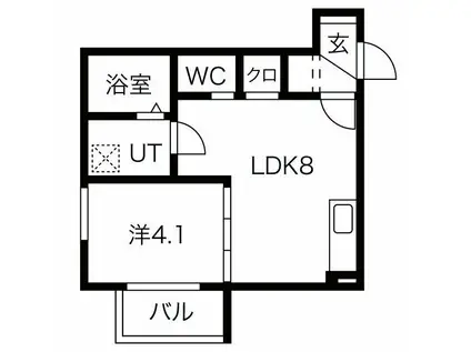 F ASECIA KOSAKA(1LDK/3階)の間取り写真
