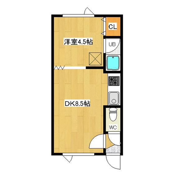 メゾン三寶(1DK/1階)の間取り写真