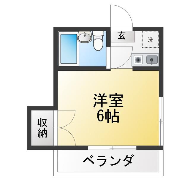 ルミネ山双(ワンルーム/1階)の間取り写真