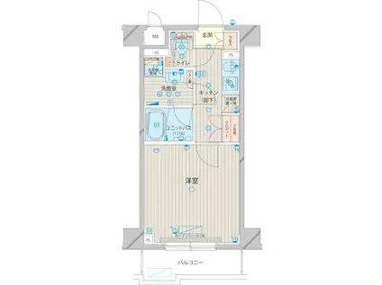 LOUVRE上板橋(1K/2階)の間取り写真