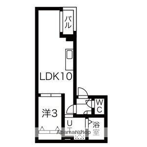 エル前之輪(1LDK/3階)の間取り写真
