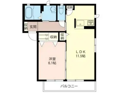 SHM AVENIRC(1LDK/1階)の間取り写真