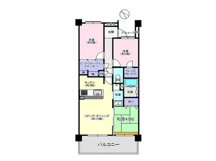 ルネサンス梅郷駅前(3LDK/6階)の間取り写真
