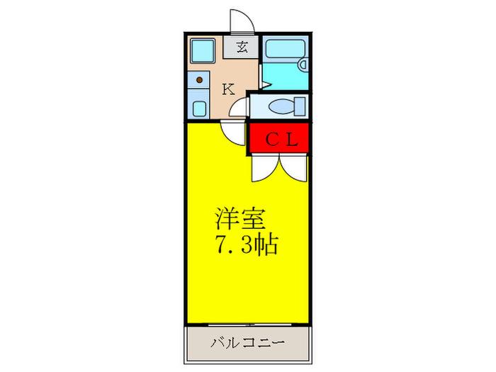 ハーモニーヒルズ(1K/3階)の間取り写真