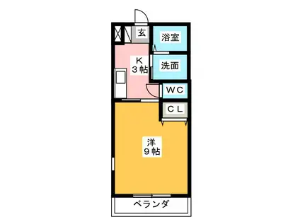 CASA CEREZO(1K/2階)の間取り写真